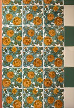 Tiles with carnation motifs