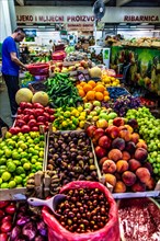 Colourful market in Budva