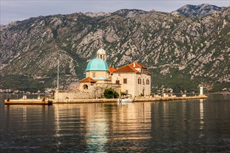 The former seafaring centre of Perast with the beautiful offshore island of Gospa od Skrpjela