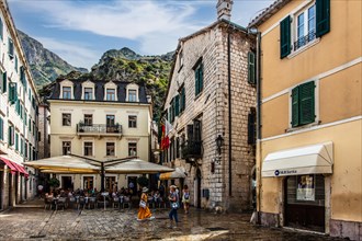 Medieval town of Kotor with winding alleyways