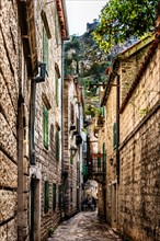 Medieval town of Kotor with winding alleyways
