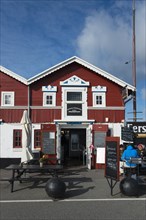 Fish shop and fish restaurant by the harbour