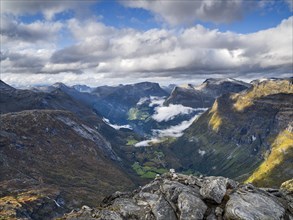 View of the Geirangerfjord from the Dalsnibba viewpoint