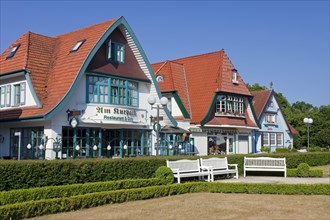 Restaurant and traditional houses at Boltenhagen