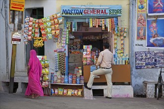 General store in street at Udaipur