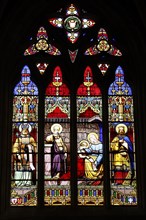 Colourful stained glass window