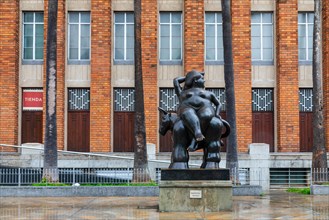 Botero sculpture in front of Museo de antioquia
