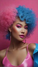 Digital render beauty potrait of latino Mixed-race female model