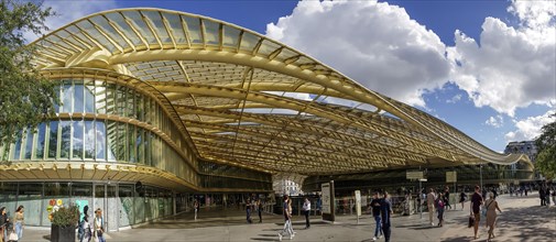 Panoramic photo Modern architecture of Westfield Forum des Halles