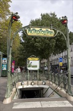 Art Nouveau entrance to the Blanche metro station