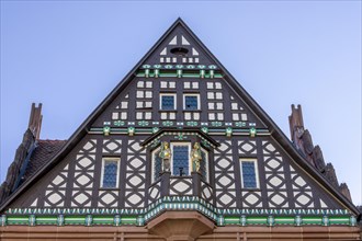 Luxurious gabled half-timbered houses in Kaiser-Joseph-Strasse