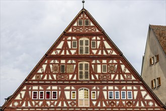 Gabled houses of the half-timbered house Restaurant Spitalkelter