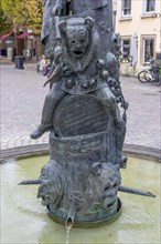 Detail of the Fool's Fountain by the artist Gerold Jaeggle