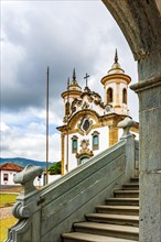 Baroque architecture in the historic houses and churches of the city of Mariana in Minas Gerais