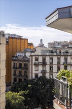 Buildings in the Eixample area in the city of Barcelona in Catalonia in Spain