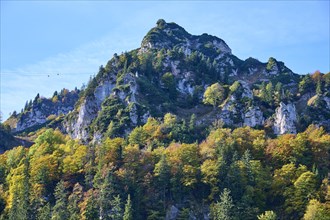 Hochfelln with autumnal coloured mixed mountain forest