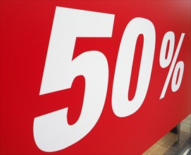 50% discount sign