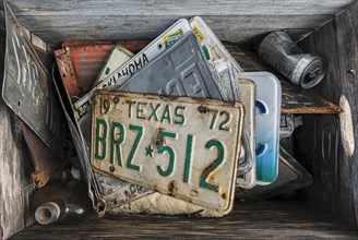 Collection of old number plates