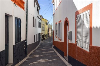 Alley with colourful houses