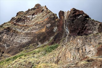 Weathered lava rocks on the cliffs near Paul do Mar