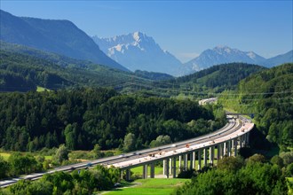 Motorway through the Bavarian Alps