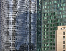 Detailed view of the office facades in La Defence
