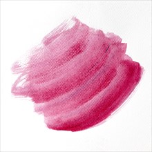 Pink brush stroke white background