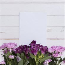 Tender pink flowers paper card