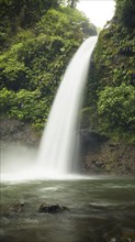 Waterfall beautiful costa rican rainforest