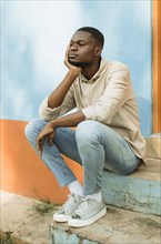 Young man posing outdoor 2