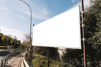 Empty big billboard roadside