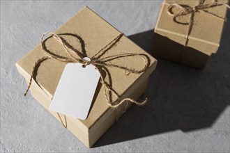 High angle epiphany day gift boxes