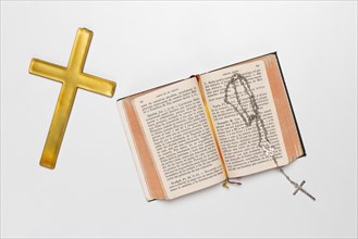 Holy book saint cross with necklace