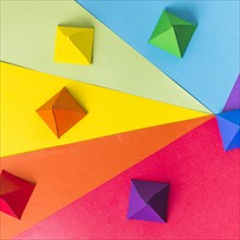 Paper origami bright lgbt colors