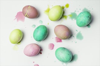 Set colourful easter eggs blots