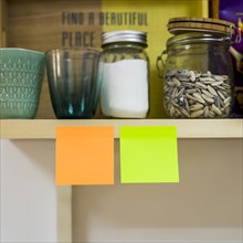 Two sticky notes kitchen
