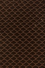 Vintage rusty chain link fence