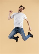 Young handsome man jumping 3