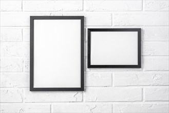 Blank frames white wall