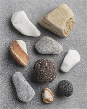 Flat lay stone collection 3