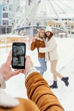 Young friends outdoor taking s
