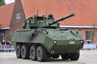 MOWAG Piranha IIIC armoured fighting vehicle demonstration during open day of the Belgian army at Leopoldsburg