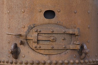 Steam boiler at abandoned marble quarry Camp Mansfield