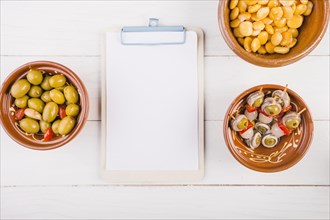 Snack plates with clipboard desktop