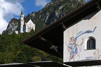 Neuschwanstein Castle in the Bavarian Allgaeu region near Fuessen