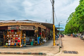 Street with retail shops