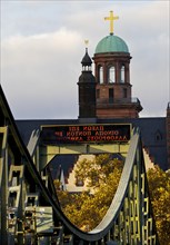 Quote from Homer's Odyssey by Hagen Bonifer on the Iron Footbridge in front of the tower of St Paul's Church