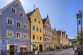 Facades with different gable shapes in Maximilianstrasse
