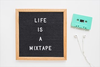 Life is mixtape lettering board