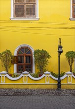 Yellow house facade